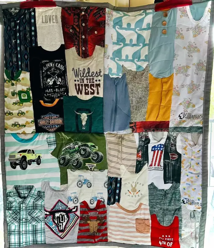 A memory quilt made by a reader using the Making Memories Huggable method (9 of 34).