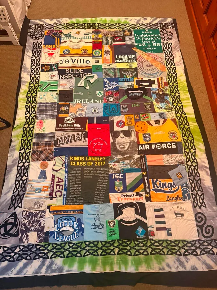 A memory quilt made by a reader using the Making Memories Huggable method (13 of 34).
