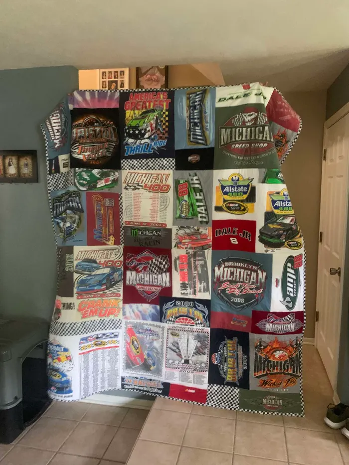 A memory quilt made by a reader using the Making Memories Huggable method (17 of 34).