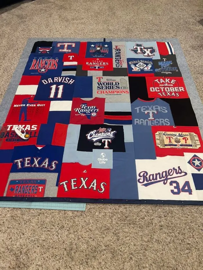 A memory quilt made by a reader using the Making Memories Huggable method (21 of 34).