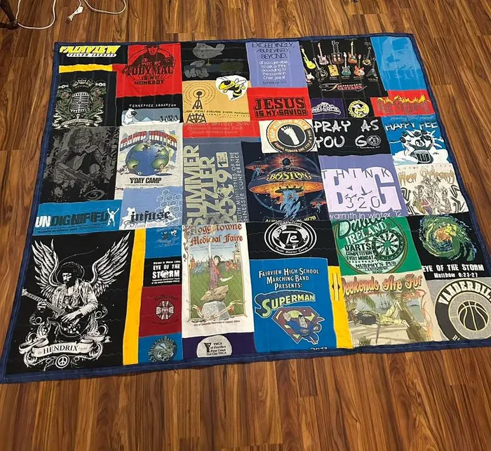 A memory quilt made by a reader using the Making Memories Huggable method (22 of 34).