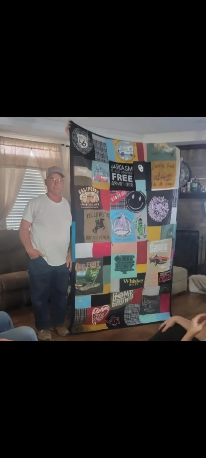 A memory quilt made by a reader using the Making Memories Huggable method (31 of 34).